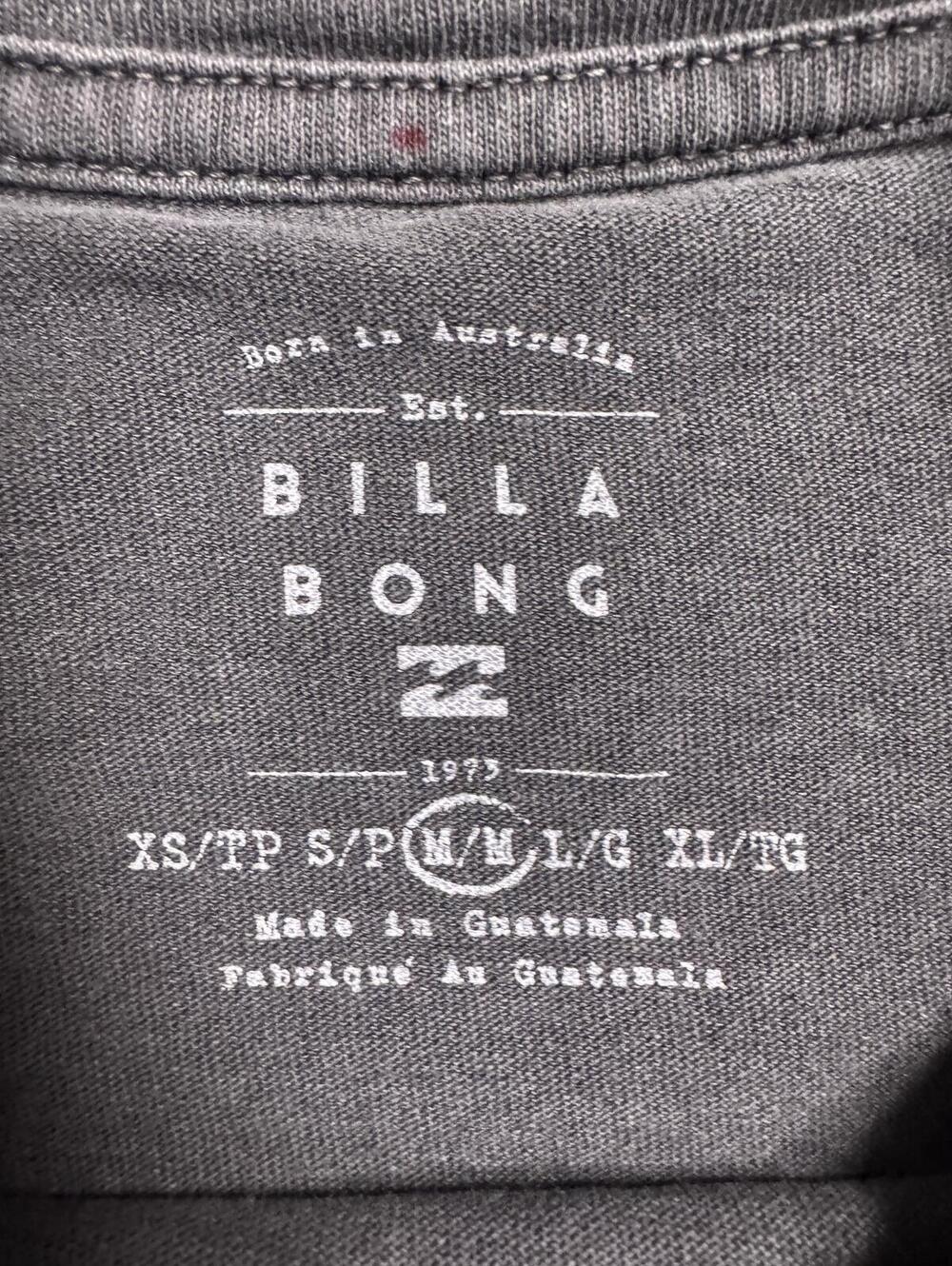 Billabong Graphic T-Shirt Charcoal Grey Floral Surf Tee - Picture 3 of 6